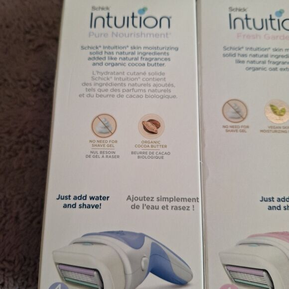 2 Pc Schick Intuition Fresh Gardenia /Pure Nourishment Lather & Shave One Step - Picture 8 of 11